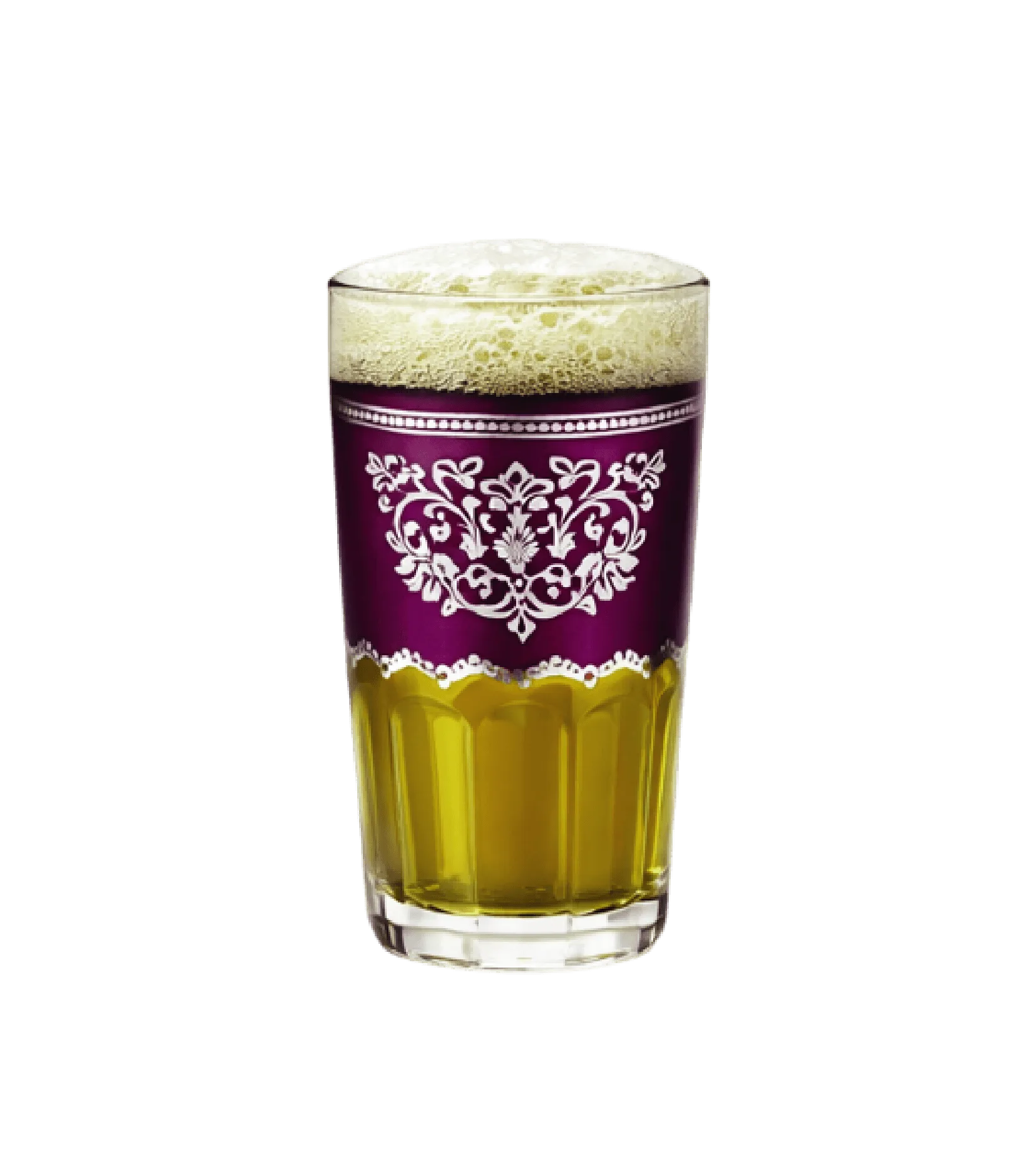 Moroccan Tea Glasses with Ornate Gold Floral Motifs