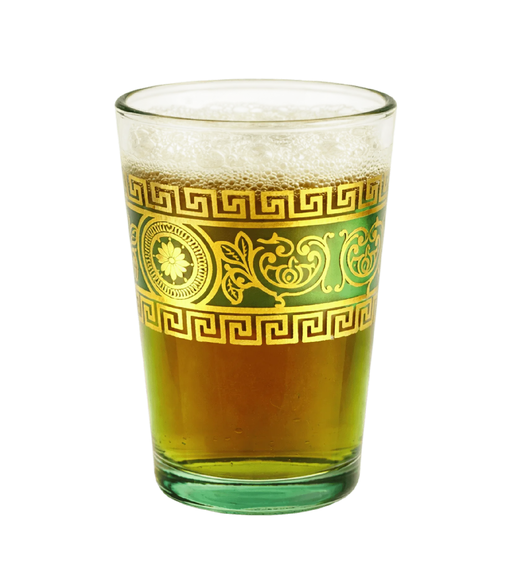 Moroccan Tea Glasses with Gold Geometric Star