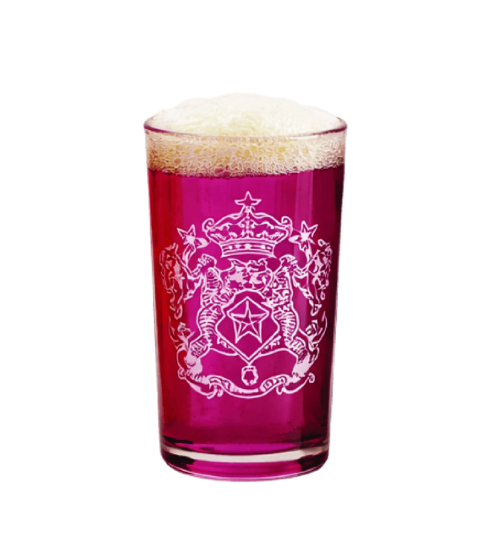 Moroccan Tea Glasses with Royal Crest Motif