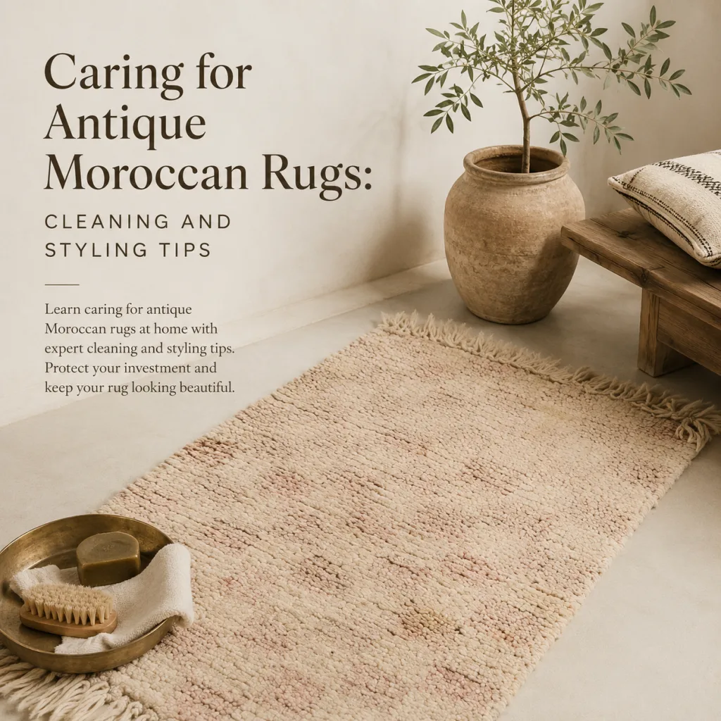 Caring for Antique Moroccan Rugs Cleaning and Styling Tips