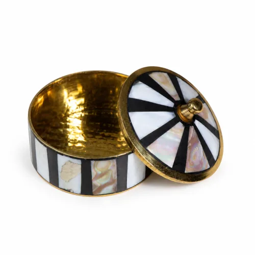 Mother of Pearl & Brass Moroccan Mini Keepsake Box