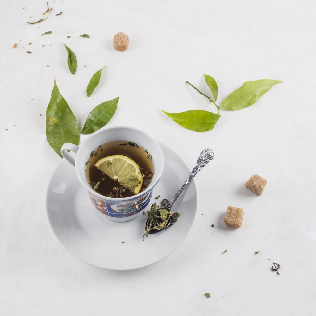 Green Tea and Mint Leaves Moroccan Daily Ritual
