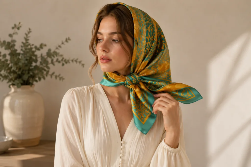 Morocco Scarf Oasis Dorée Golden Moroccan Head Scarf Set