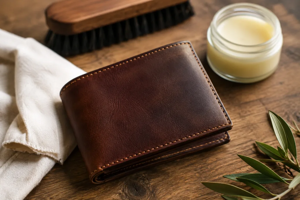 how to care for a handmade leather wallet