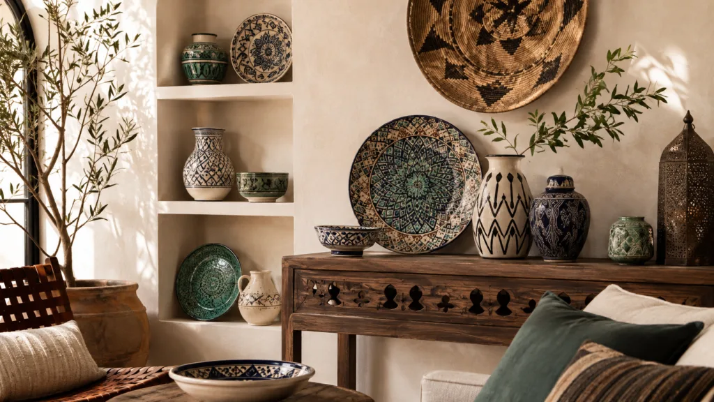 Decorating with Moroccan Pottery