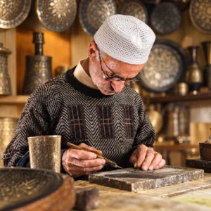 Moroccan Artisan Abdeltif at Work